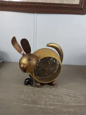 Dbh5422 Deco Breeze Metal Dog Fan Cool/heater 12 X 13 Inches Gold/brown Tested Works