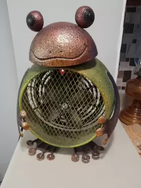 Dbh5423 Deco Breeze Bronze Metal Frog 2-speed Electric Circulating Fan Heater 12 Inch Tested