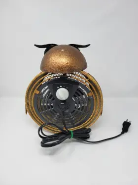Dbh5424 Deco Breeze Bronze Black Metal Owl Two-speed Electric Circulating Fan Heater 12 Inch #3