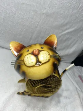 Ft10a46 Deco Breeze Cat Figurine Table/desk Personal Electric Office Fan Vintage
