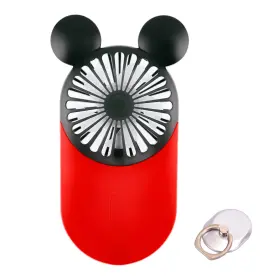 Decolife 711221949411 Cute Handheld Mini Usb Fan Rechargeable Portable 3 Small Red