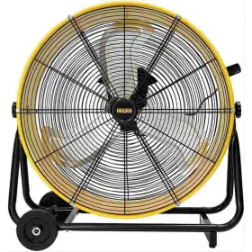 Deeshe-fan-d24e Deeshe 24 Inch Enclosed Motor Drum Fan Yellow With Teao Sealed9200 Cfm 2-speeds High