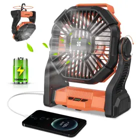 Uslxy-fs-hw-02-by Deller 20400mah Portable Rechargeable Fan Tent For Camping With Led Light And Hoo