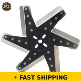 Derale 083277191138 19113 13 Inch Flex Fan - Stainless Steel Standard Rotation Black