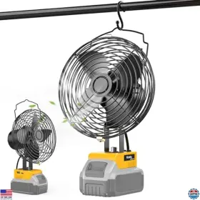 B0c35zhk97 Dewalt 7 Inch Cordless Jobsite Fan 20w Brushless Motor Usb And Type-c Charging Portable