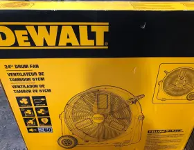 Dxf2491 Dewalt 24 Inch Heavy Duty Drum Fan With 12 Ft Power Cord Used