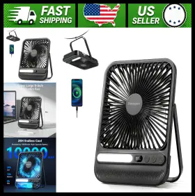 Dy504 Deyagoo 7-inch Rechargeable Camping Fan With Timer And Led Display