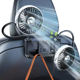 Dm-f312 Dicmky Tesla Fan Dual Head Car Back Seat For Model Black