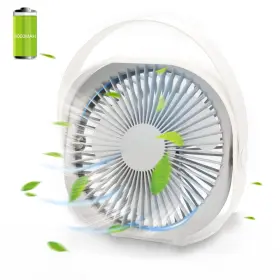 Dinaeus 747193447983 Box Fan Usb 8 Inch Portable Table With 3 Speeds Ultra Quiet Mini