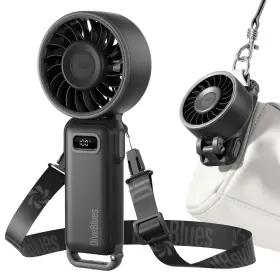 Diveblues D6036-bk Portable Turbo Fan 100 Speed Handheld With Strong Airflow Foldable 4 Inch