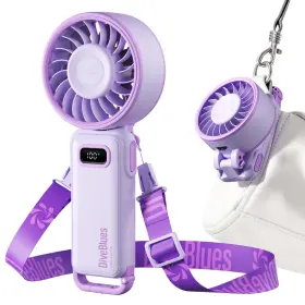 D6036-lpl Diveblues Portable Turbo Fan 100 Speed Handheld With Strong Airflow Foldable 4 Inch