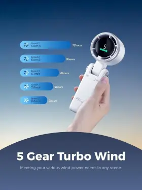 N607 Diveblues Mini Portable Handheld Turbo Fan Usb Rechargeable Cooling Us Ship #2