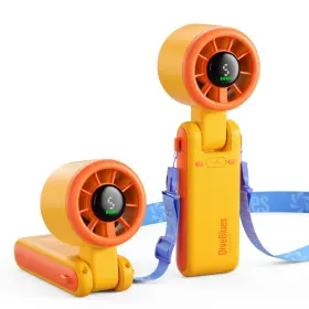 N607d-ye Diveblues Portable Handheld Turbo Fan 5 Gear Wind Battery Operated Up To 1