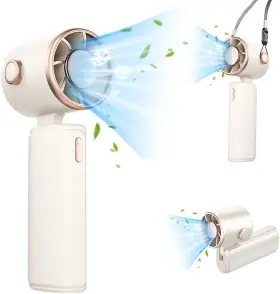 Scfs24-9-13 Domikool Portable Fan 5-speed Turbo Led Display 4000mah Battery 16 Hours Usb