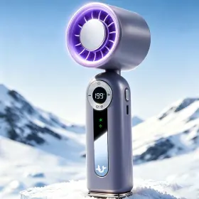 Donwell 9050655wh Portable 4000mah Handheld Fan High Speed And Lanyard For Outdoor Travel Cooling