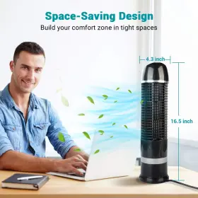 Dr.prepare 745924649217 Oscillating Tower Fan Desk Table With 3 Speeds Quiet Cooling #2