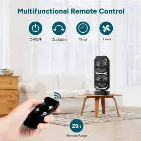 Dr.prepare 840315208797 120 Oscillating Quiet Tower Fan With Remote Small Battery Powere #3