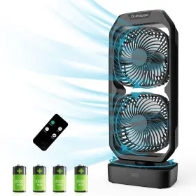 Dr.prepare 840315208797 120 Oscillating Quiet Tower Fan With Remote Small Battery Powere