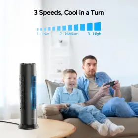 Dr.prepare 840315223257 Tower Fan For Bedroom 28 Db Quiet Personal 3 Speeds Detachable Washabl #3