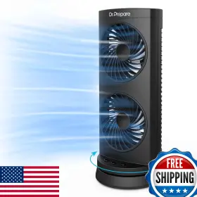 B07sh3z8p9 Dr.prepare Dr. Desk Fan Tower Cooling Portable Oscillating With 3-spee