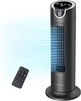 Dccf10 Dr.prepare Tower Fan For Bedroom 25 Db Quiet Dc Bladeless With Remote 8 Sp