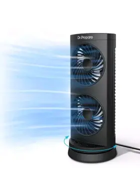 Dcdf11 Dr. Prepare Dr.prepare Tower Fan Oscillating Portable Desk With 3-speed Options New