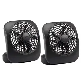 Dreamedge Shop 339560943633 Treva 2pk 5 Inch Battery Powered Desk Fan Black Portable Small Fans For D Bat