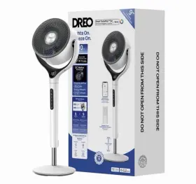 565s Dreo New Smart 9ftft 3d Oscillating Portable Pedestal Fan With Rgb Lights
