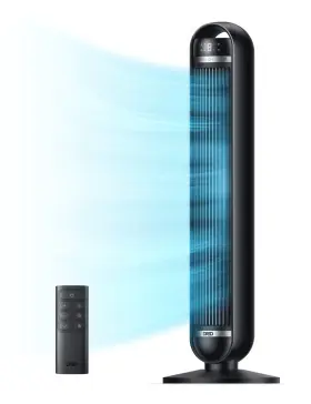 Dreo 705353842160 Nomad Dc Tower Fan 27ft/s Velocity 90 Oscillating 8-speed Quiet Black