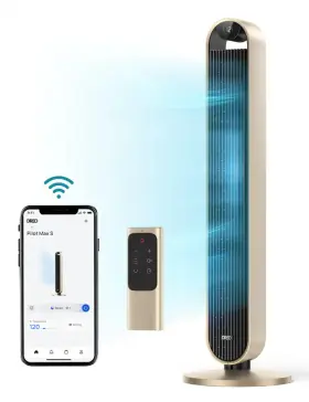 Dreo 850054613011 42 Inch - 120 Oscillating Bladeless Fan With Remote 12 Hyper Wind Speeds Gold