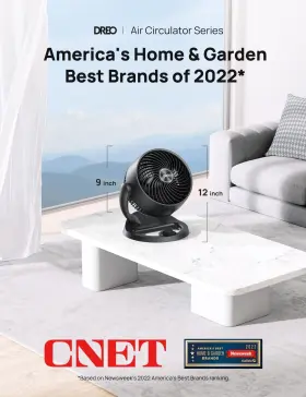 Dr-haf002 Dreo Fan For Bedroom 12 Inches 70ft Powerful Airflow 28db Quiet Table Air #2