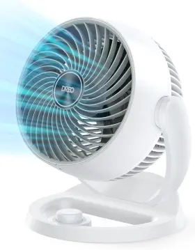 Dr-haf002w Dreo Quiet Table Air Circulator Fans Powerful Airflow Adjustable Tilt With 3 Speeds