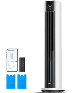 Dr-hec002s Dreo Evaporative Air Swamp Cooler 43 Inch Cooling Fans That Blow Cold 2025