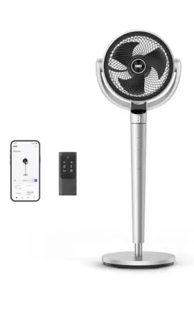 Dr-hpf004s Dreo Pedestal Fan With Smart Control 43ftft Inches 150 120 Omni Silver #2