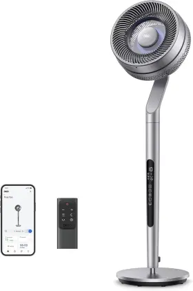 Dr-hpf005s Dreo Pedestal Fan With Smart Control 40-44 Inch Adjustable 44inch Sliver