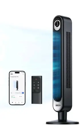 Dr-htf001s Dreo Smart Tower Fan Oscillating Bedroom 42 Inch Standing Led Display