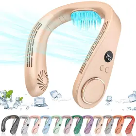 0000113 Duolz Cooling Neck Fan Rechargeable Cold Air Personal Fans For Your Around Pow