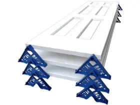 Durable 711181201789 4in1 Drying Rack Painters Accessory Tool Stacking Design Door Mount Blue