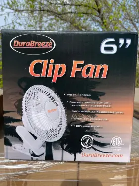 Durabreeze 810002670138 New 6-inch Clip Fan 2-speed Manually Adjustable 360 By