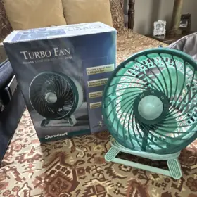 Dt-71 Duracraft Turbo Table Desk Fan Teal/green Quiet Aerodynamic 2-speed Rotary