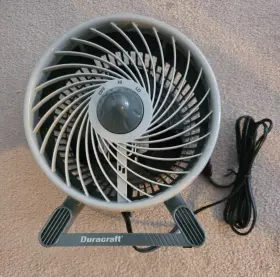 Dt-75 Duracraft Dt 75 Personal 2 Speed Desk Fan Charcoal/light Grey