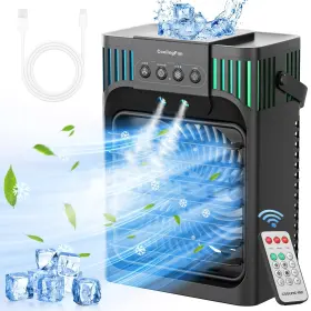 Az14 Duxeuwe Portable Air Conditioners 4-in-1 Evaporative Cooler With Remote 3 Speed