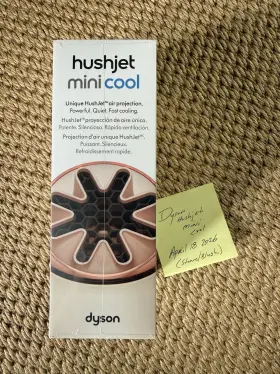 665007-02-01 Dyson New And Unopened Hushjet Mini Cool Rechargeable Wearable Fan Stone/blush