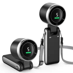 Eafnhdn607-3600gy Easyacc Portable Turbo 5 Speeds 180 Foldable Black Rechargeable For Travel