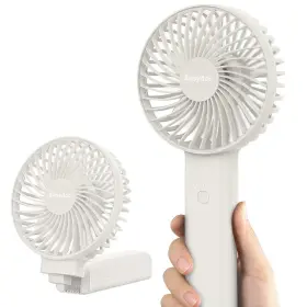 Fnhd-4500wt Easyacc Handheld Fan 5000 Battery Operated 4-20 Working Hours 5000mah White
