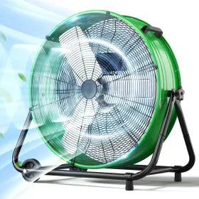 Fd-2401 Ecotronic 24 Inch Industrial Drum Fan 8900 Cfm High Velocity Floor With Tilt And Wheels