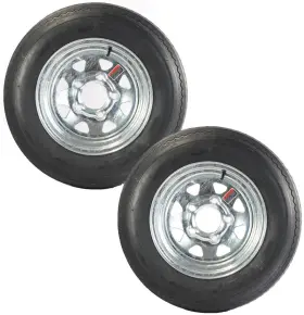 39354-2 Ecustomrim 2-pack Trailer Tire Rim 5.30-12 12 Inch Load Range C 5 Lug Galvaniz