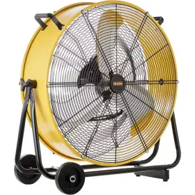 Edendirect 313029519577 24 Inch 3-speeds Portable High Velocity Drum Fan In Yellow With Powerful 1/3 - Hp