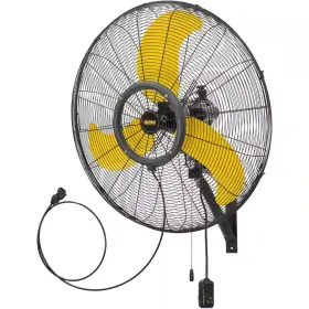 Edendirect 445014429493 3-speed Oscillating High Velocity Indoor/outdoor Wall Mount Fan In Yellow 30 Inch