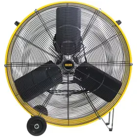 Edendirect 445014881833 30 Inch Heavy Duty Industrial Dc Drum Fan In Yellow With Two Convenient Wheels V